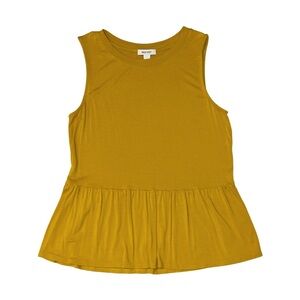 NINE WEST Women's Yellow Tank Top Medium